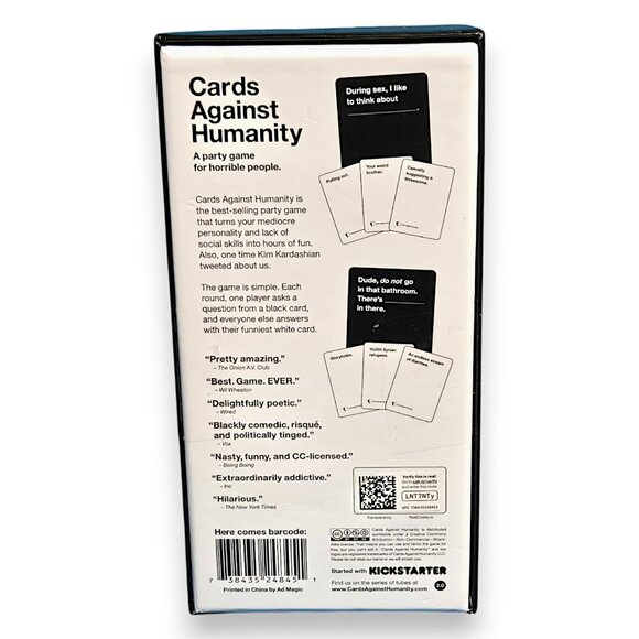 Cards Against Humanity Playing Card Game for Adults Complete Edition - Picture 3 of 4